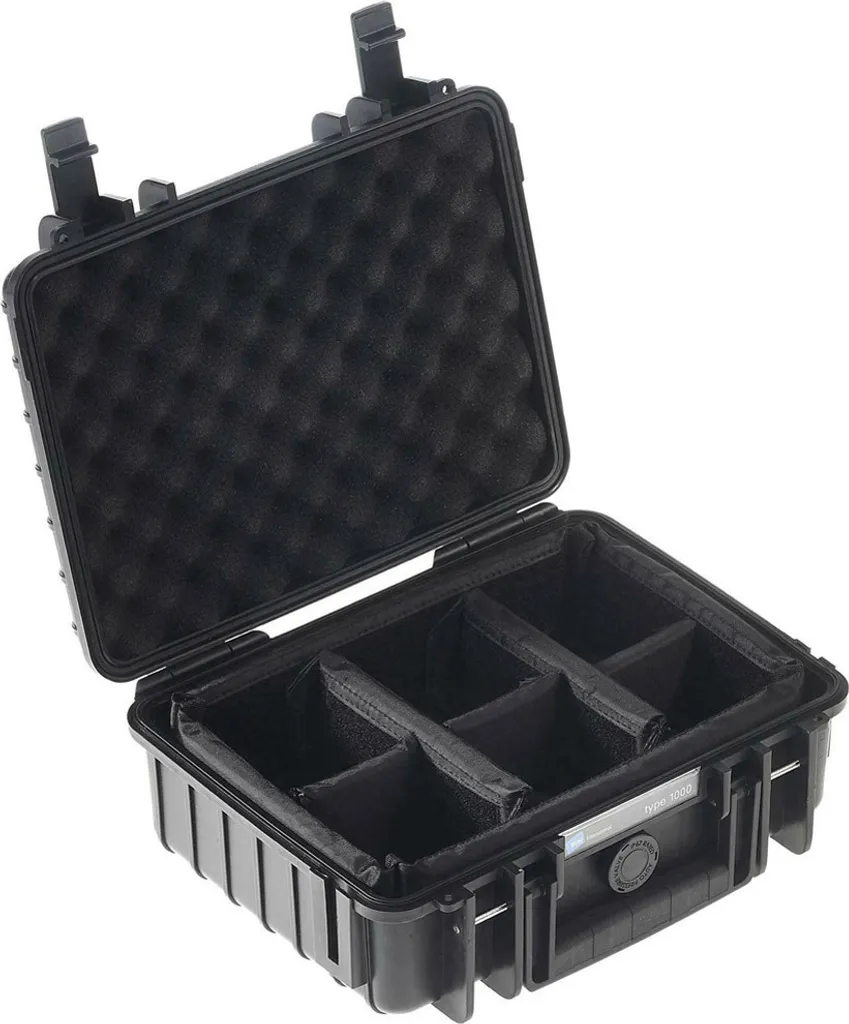 Valigia Outdoor B&W Type 1000 Nera - Case Rigido per Fotocamere