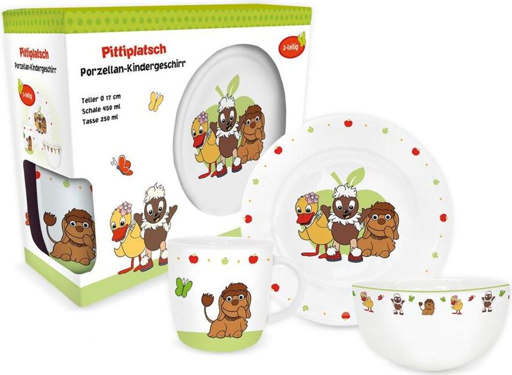 Trötsch Pittiplatsch und Freunde Geschirrset aus Porzellan