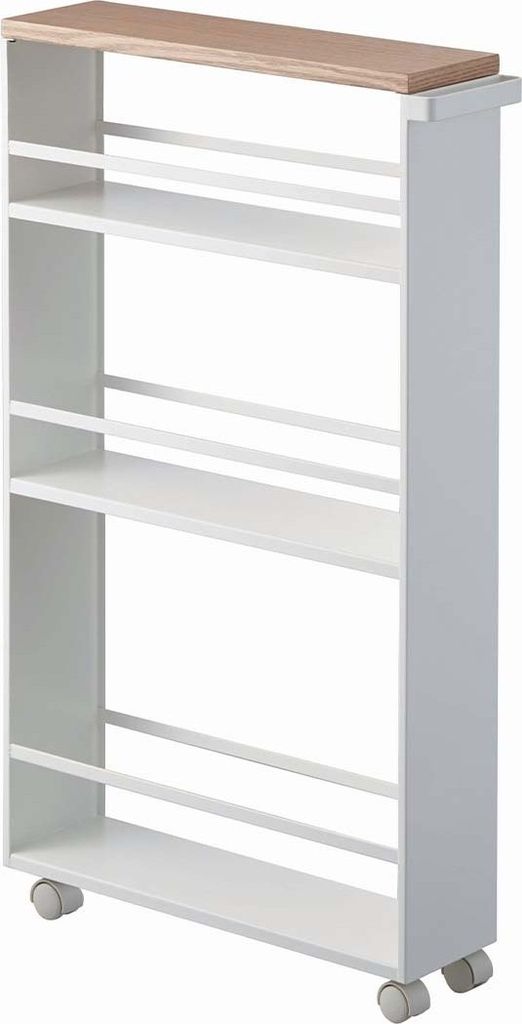 Półka mobilna Yamazaki tower 3627, metal, drewno, 80,5 cm, Zdjęcie produktu 