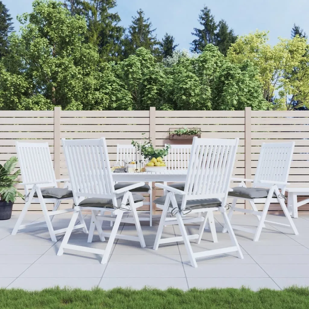 Offerta 6 Cuscini Sedia Grigio 40x40 BEI CLORIS Tessuto Oxford Esterno
