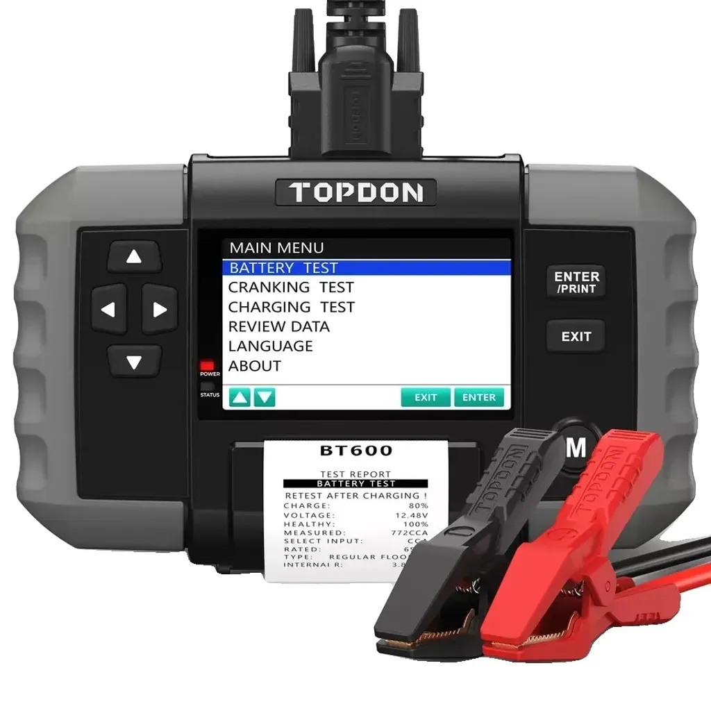 Évitez la Panne de Batterie avec le Testeur BT600 12V 24V et Imprimante