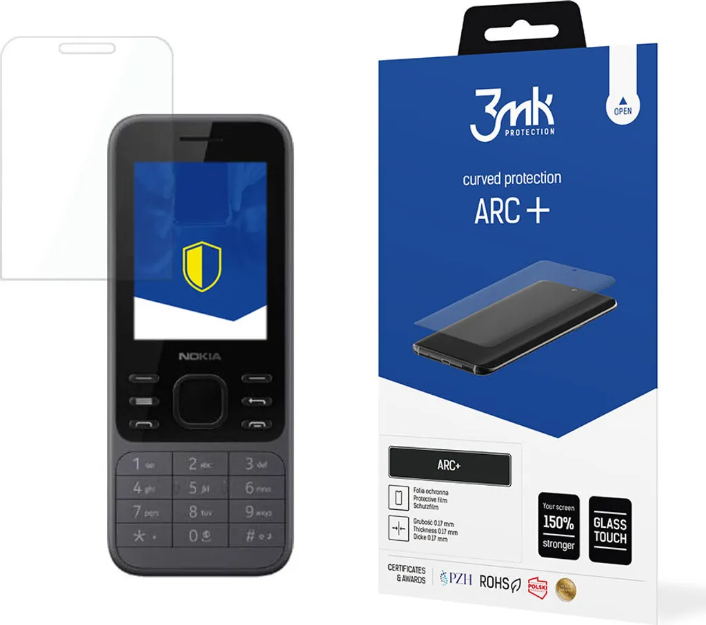 Pellicola Nokia 6300 4G 3mk Arc+ Protezione Schermo Curvo Trasparente