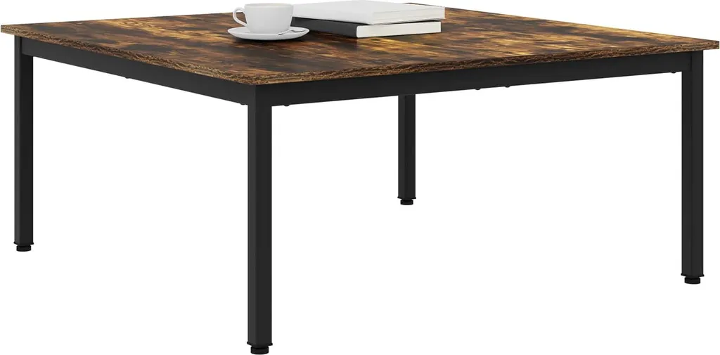 Tavolino Basso Legno Raucharbe 100x100x45 - Arredo Soggiorno Solido