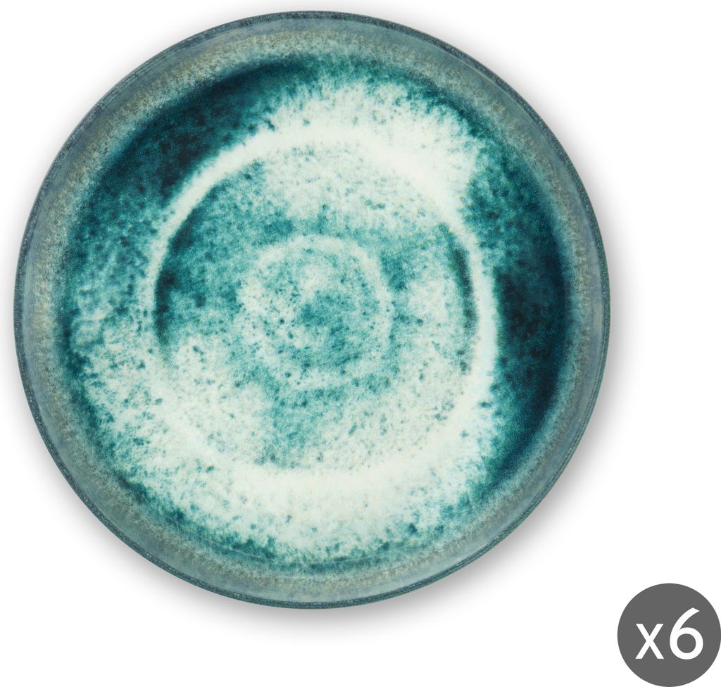 Excelsa Set Von 6 Tiefe Teller Atena Keramik 18X5 Cm Bunt