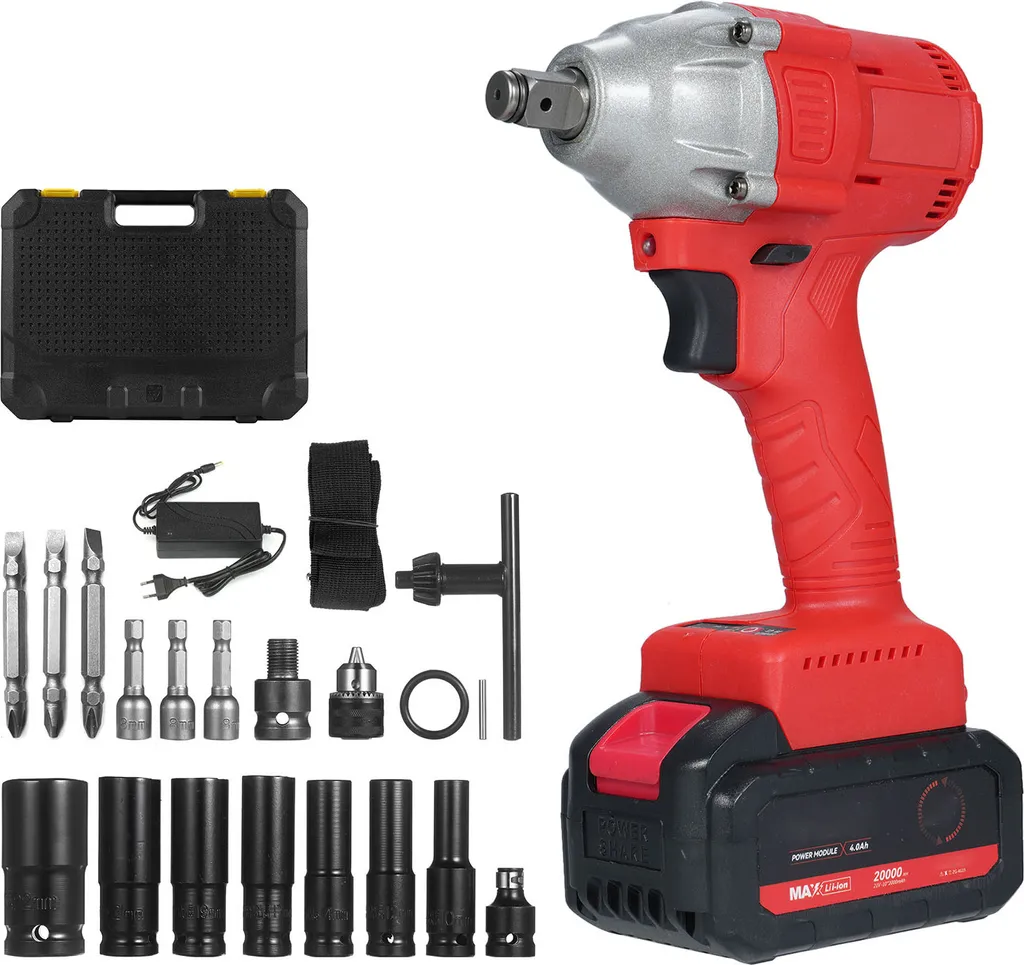 Boulonneuse à choc électrique 21V avec moteur Brushless et batterie 4Ah - 4