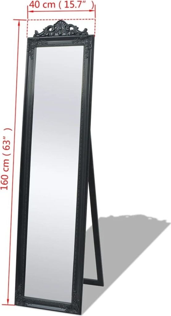 The Living Store Standspiegel im Barock-Stil 160x40 cm Produktbild 7