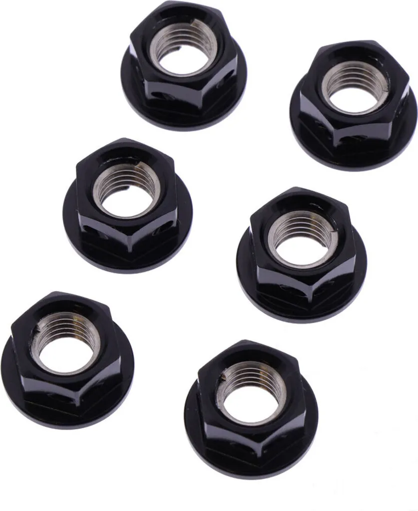 Cubes de couronne JMP M8 aluminium de compétition anodisés noirs par 6