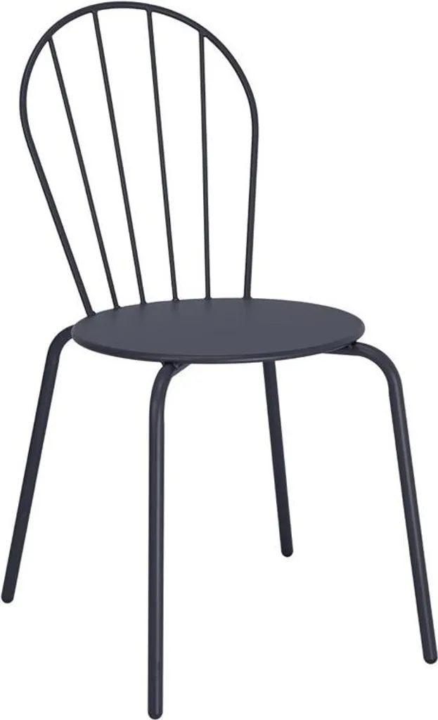 Chaise d'appoint stable et robuste Bolero Adeline bleu ardoise (4x)