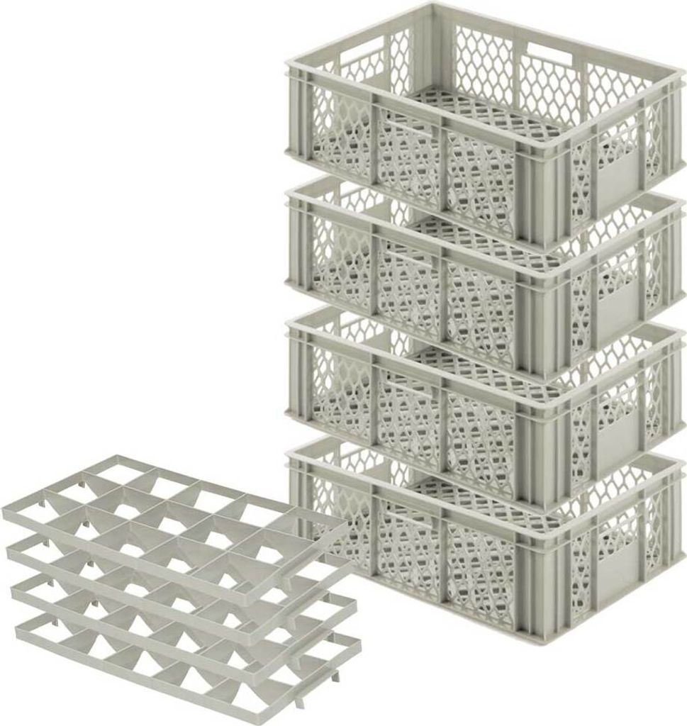 4 Gläserkästen für 15 Gläser bis 175 mm Höhe, max. Ø 109 Produktbild 