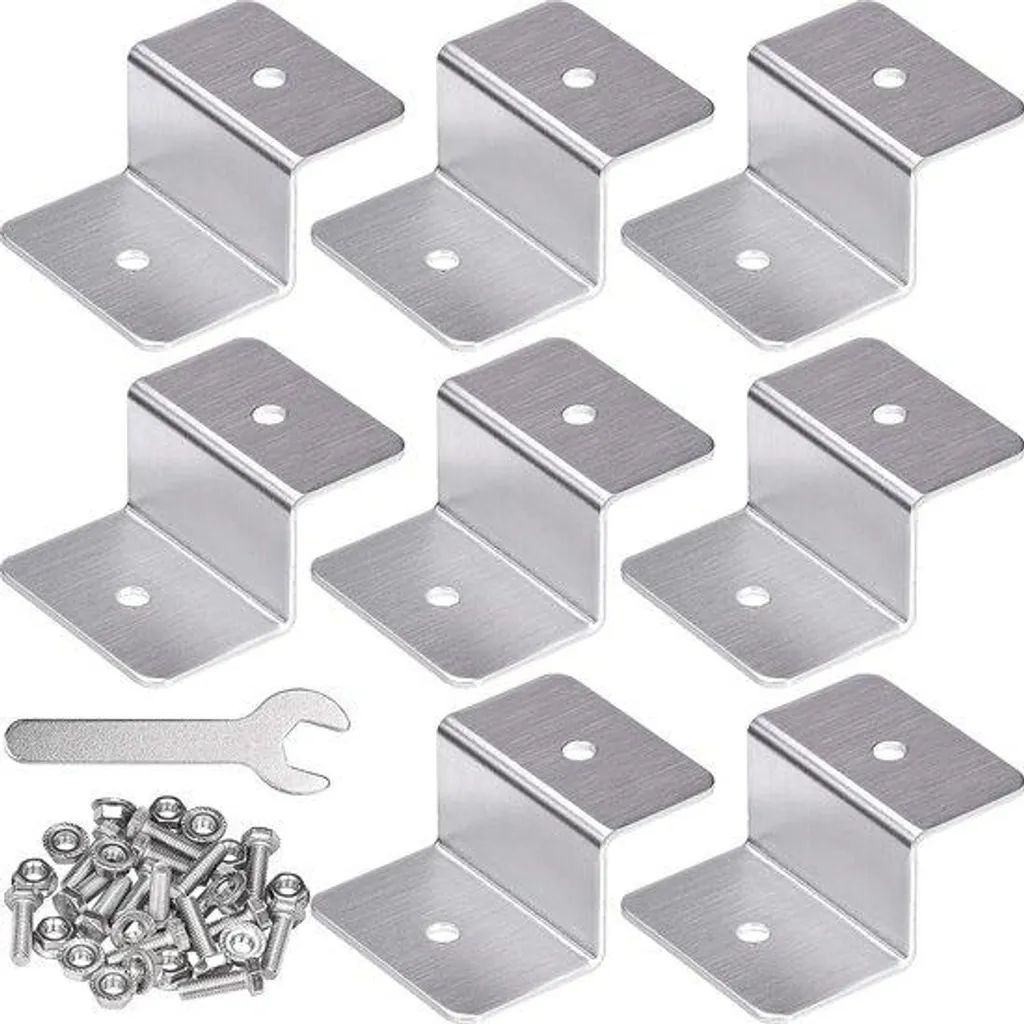 Supports Panneaux Solaires en Aluminium avec Visserie pour Toit Plat