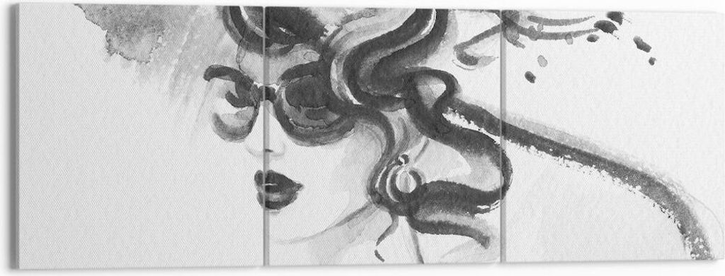 Bild auf Leinwand - Leinwandbild - Frau Modell - 150x50cm - Wand Bild - Wanddeko - Wandbilder - Leinwanddruck - Bilder - Kunstdruck - Wanddekoratio...