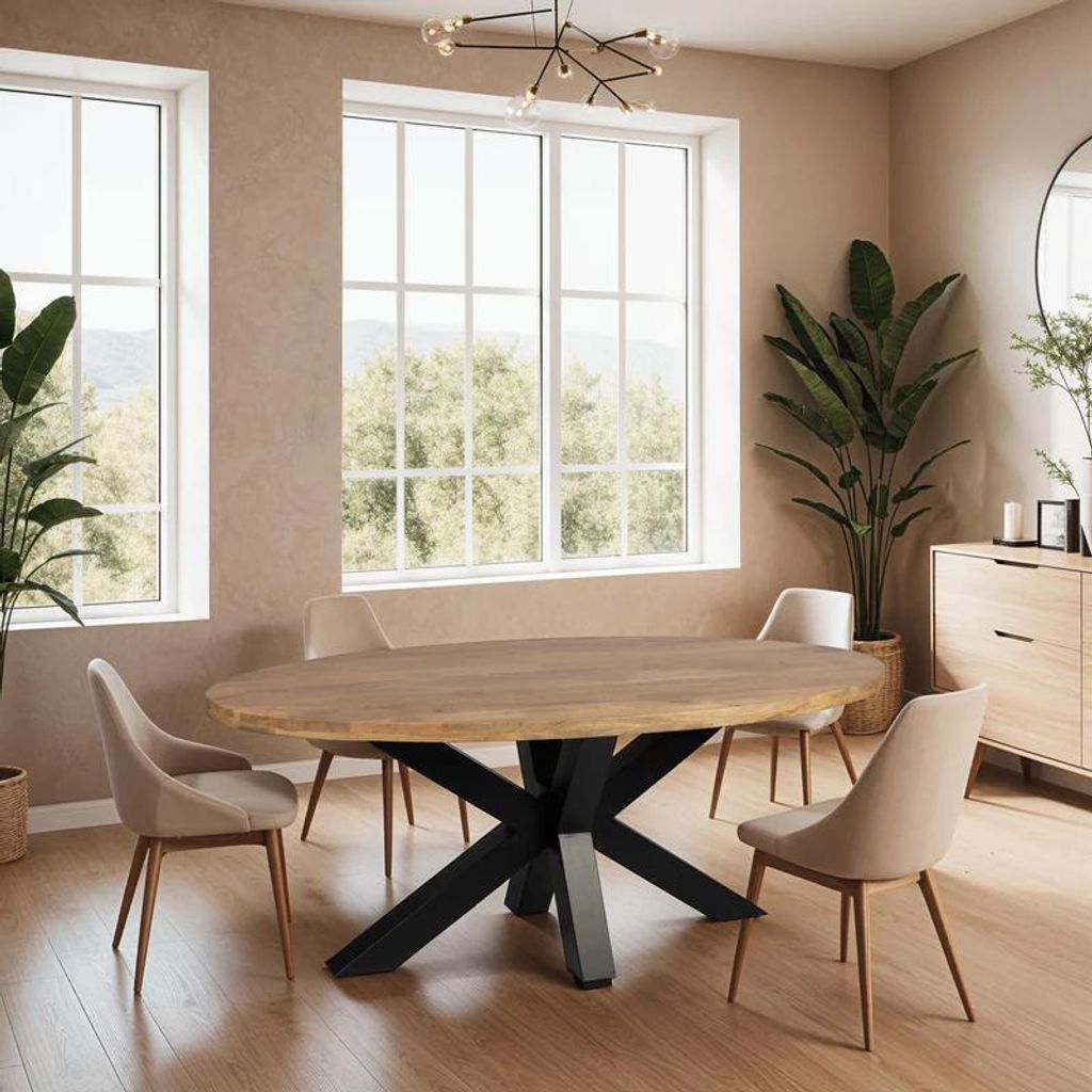 Zita Home Table de salle à manger danoise ovale - 190 cm - Image du produit 