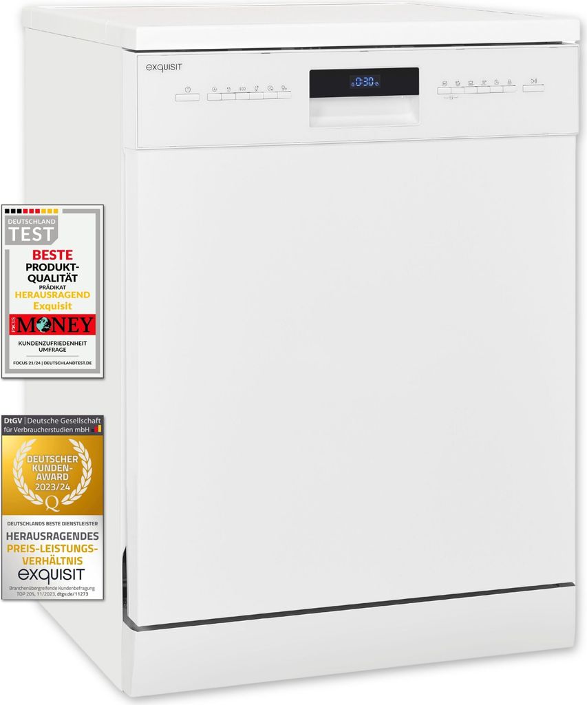 Exquisit Geschirrspüler GSP9614-030B weiss | Spülmaschine Produktbild
