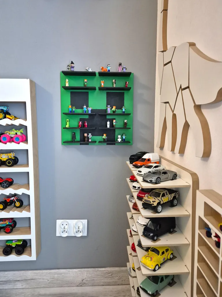 Exposition de Figurines Compatibles avec Minecraft - Vitrine Plexiglas 35cm - 2