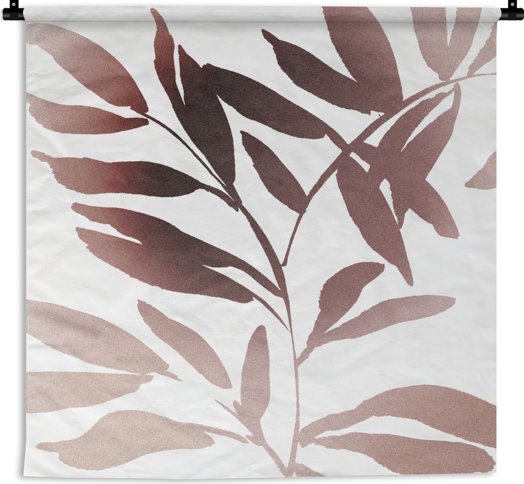 MuchoWow Wandteppich Wandbehang Blättern - Design - Abstrakt 150x150 cm Tapisserie Dekoration Wandtuch - Wohnaccessoires - Modernes