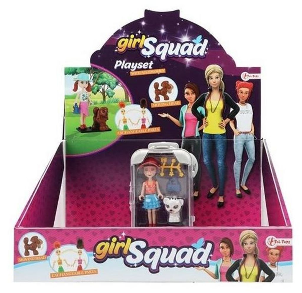 Toi-Toys Puppenset mit Zubehör im Rollkoffer - Puppen Spielzeug