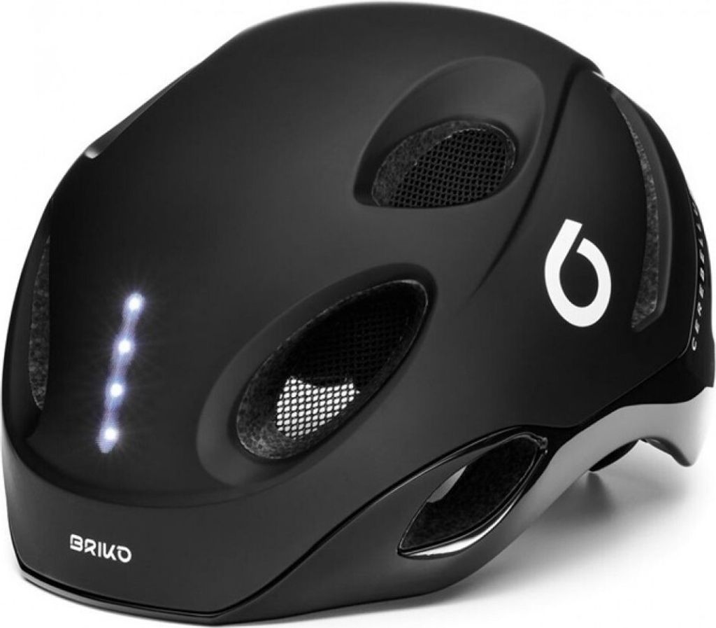 Fahrradhelm BRIKO E-One LED Schwarz 53-58 cm Produktbild 