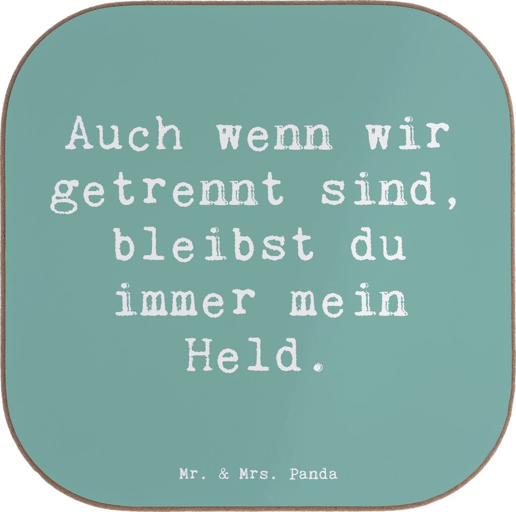 Mr. & Mrs. Panda Tassenuntersetzer Spruch Trennung von den Eltern Held - Meeresbrise - Geschenk, respektvolle Erinnerung, Tischuntersetzer, Vertrau...