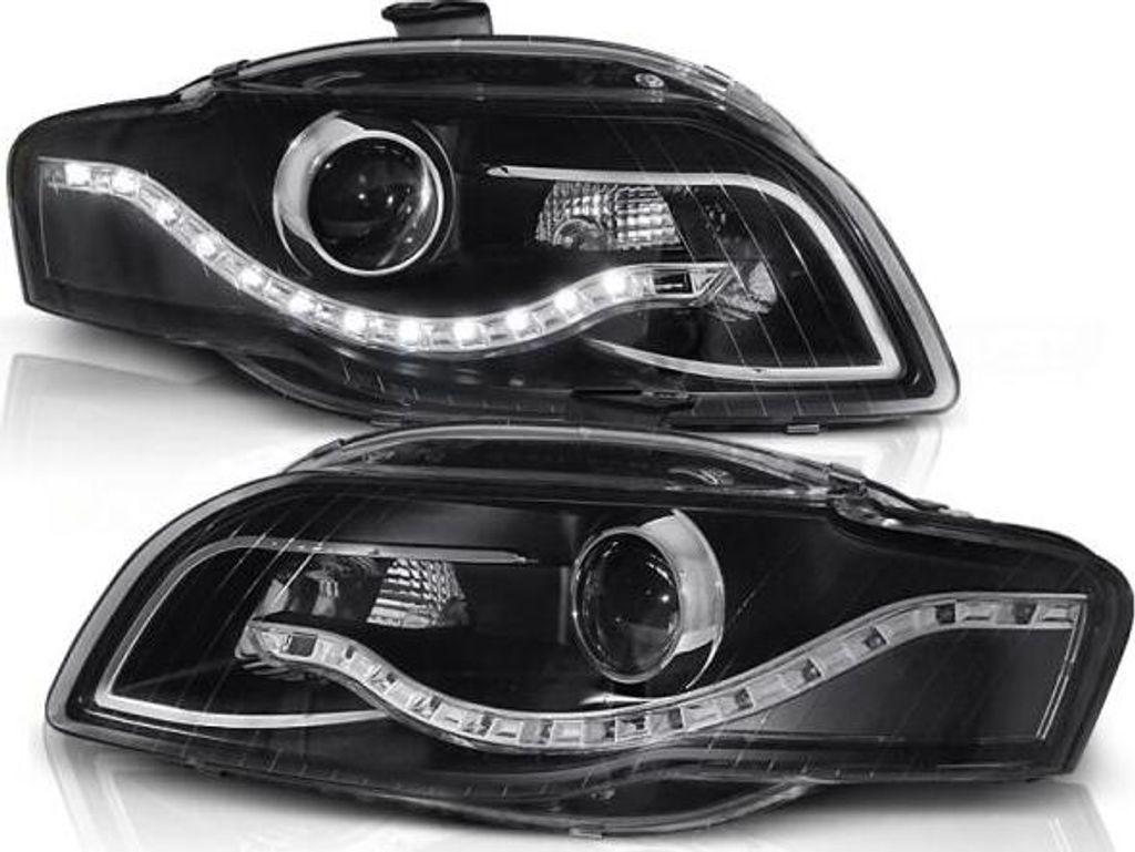 LED Tagfahrlicht Design Scheinwerfer passend für Audi A4 B7 Produktbild 