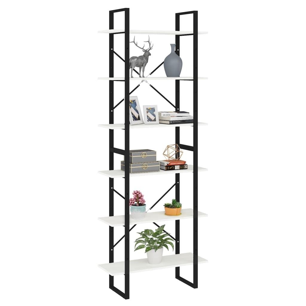 "SALE 2026"Bücherregale - Weiß Standregal Hoch Weiß 80x30x210cm Massivholz Kiefer Stabli Möbel5496968