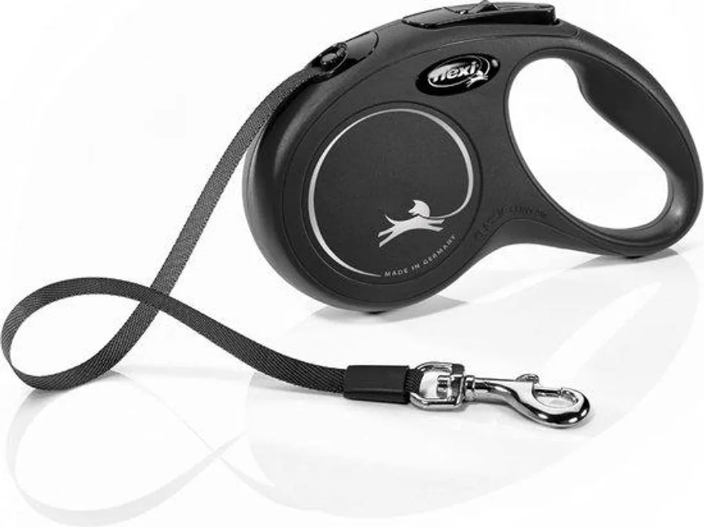 Laisse rétractable New Classic S bleue 5m idéale pour les balades