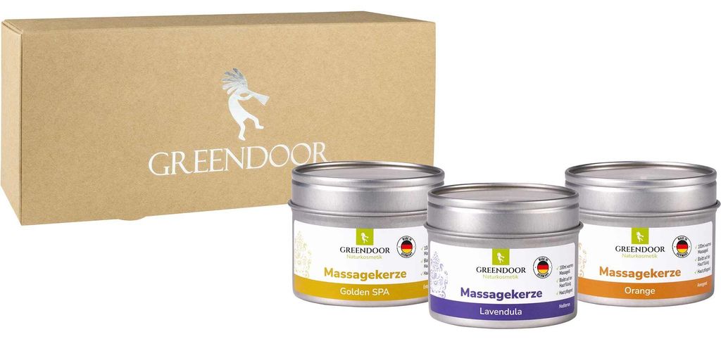 GREENDOOR Geschenk Set Massagekerzen Produktbild 