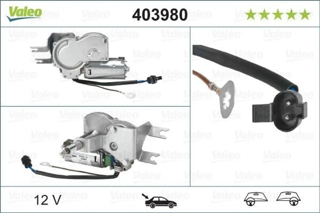 Moteur essuie-glace 12V Valeo 403980 haute performance pour Combo 71 OE