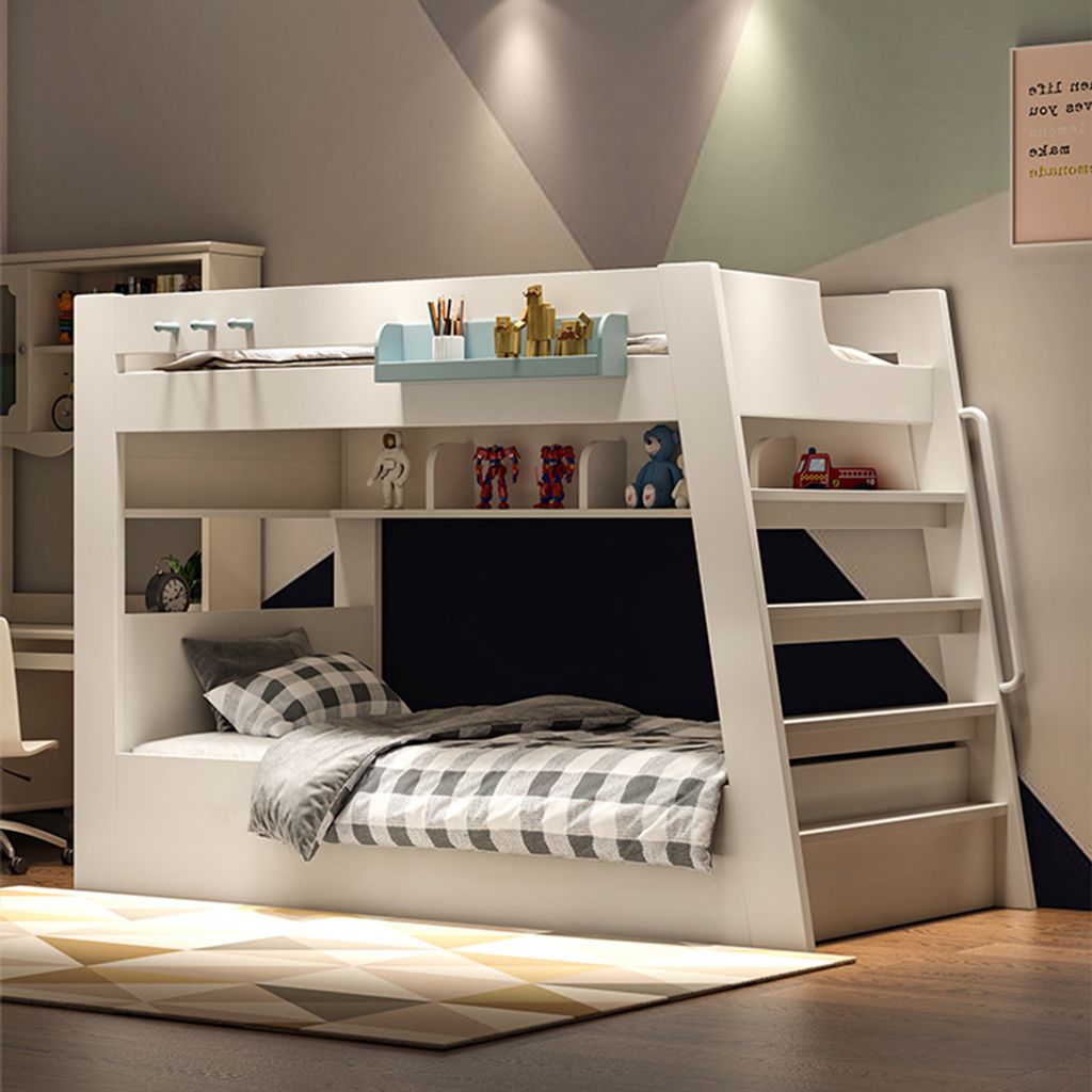 360Home Holz Hochbett Stockbett Etagenbett mit Schubladen 1500x1900mm Mit Matratze*2