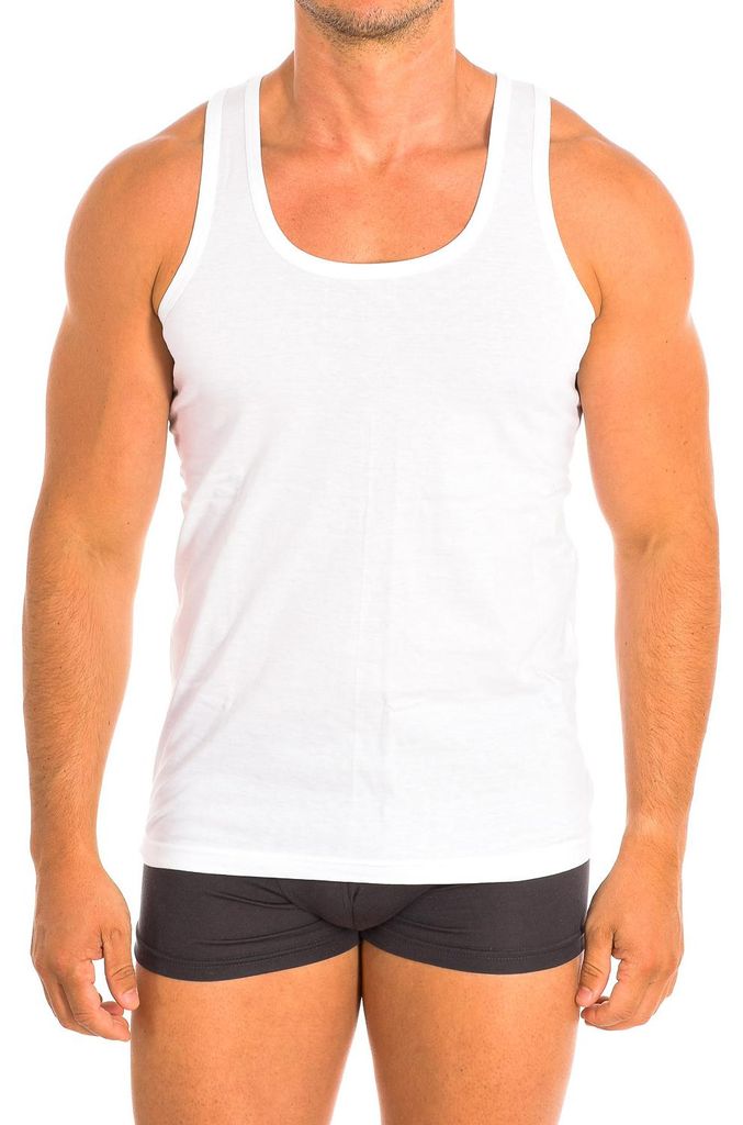 Q-EN Ärmelloses Herren-Unterhemd aus Bambus Q1001