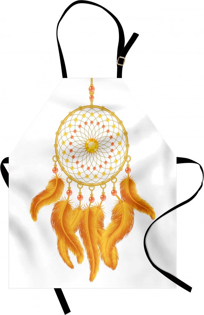 ABAKUHAUS Amerikanischer Ureinwohner Kochschürze, Grafik des goldenen gelben Dreamcatcher gebürtigen indigenen kulturellen Stils, Maschienenwasch...