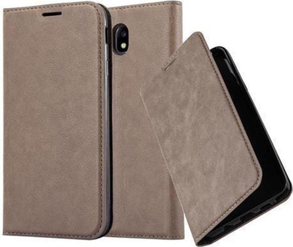 Cadorabo Hülle für Samsung Galaxy J5 2017 Schutz Hülle in Braun Handyhülle Etui Case Cover Magnetverschluss