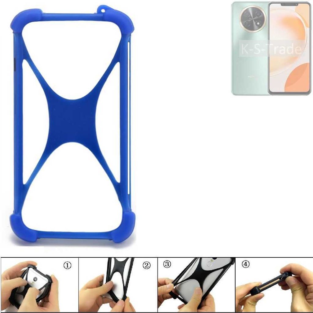 K-S-Trade Handy Hülle kompatibel mit Huawei Enjoy 60X Silikon Schutzhülle Cover Case Bumper Silikoncase TPU Softcase Schutz Hülle Smartphone