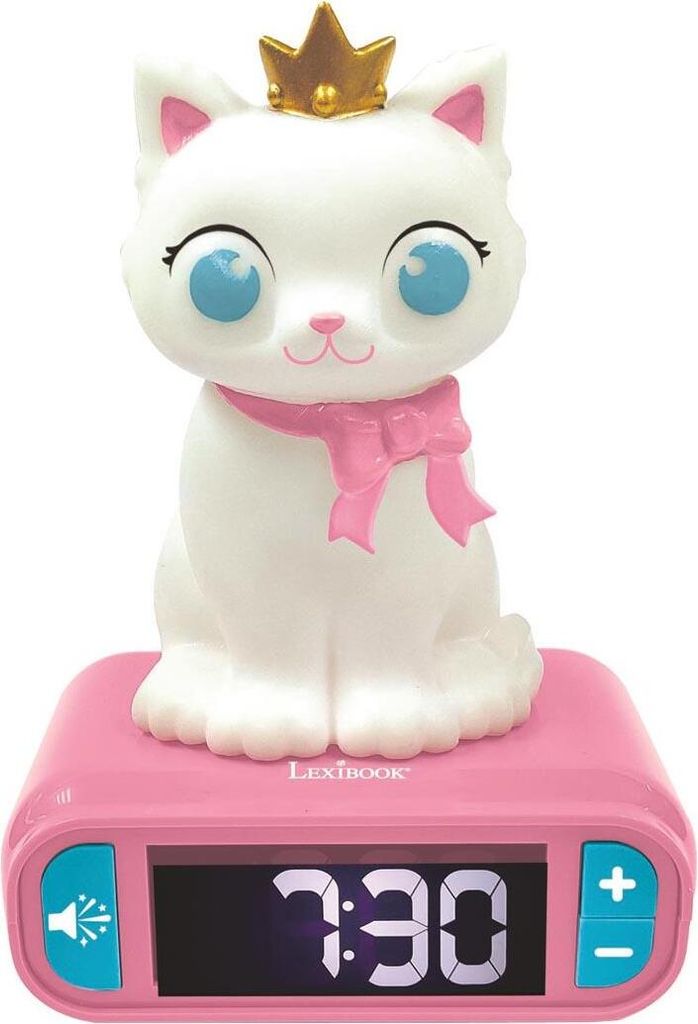 Katze 3D-Nachtlicht-Wecker mit Soundeffekten Produktbild 