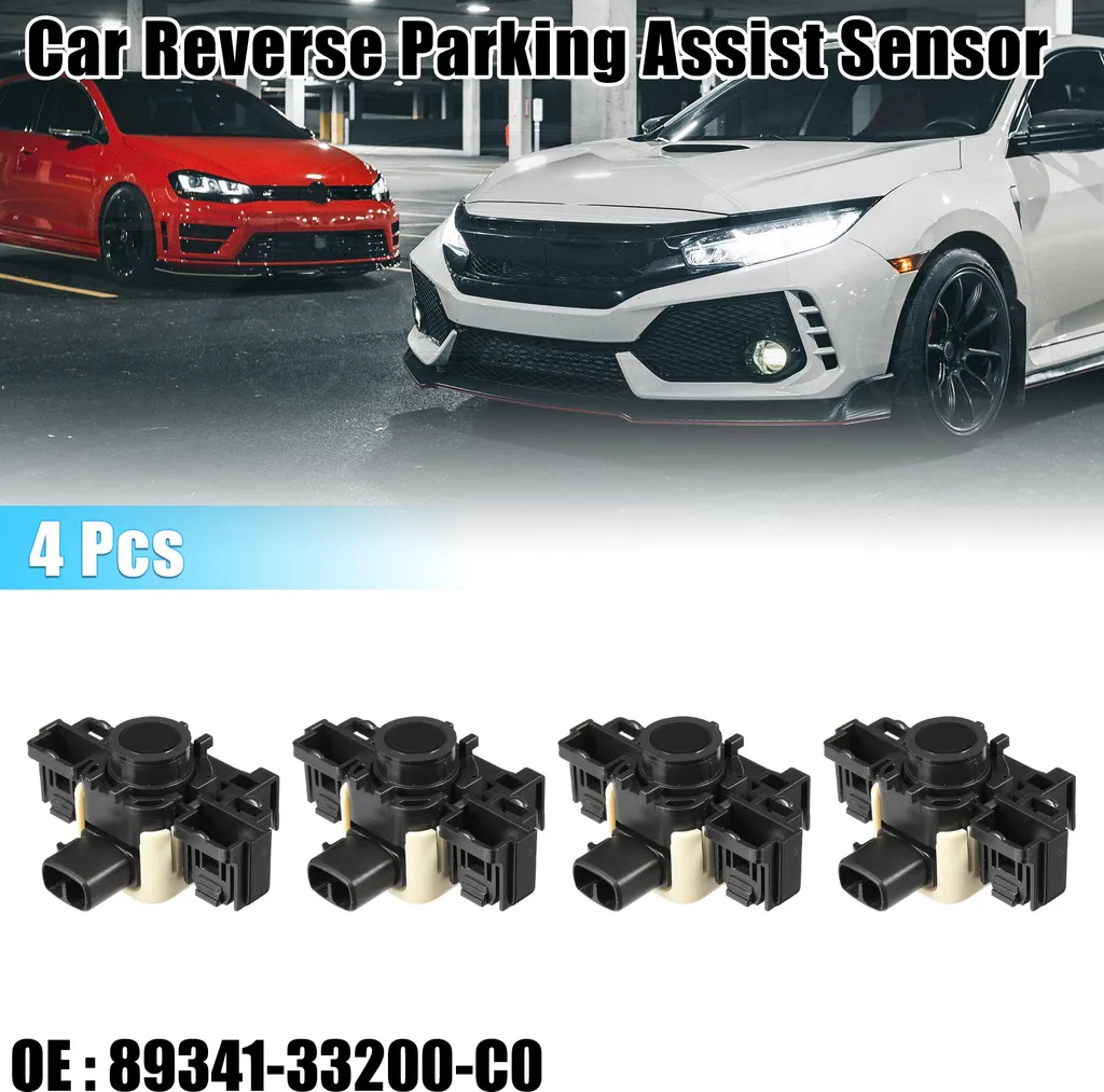 Aide au Stationnement pour Voiture : 4 Capteurs PDC 89341-33200-C0 Noirs