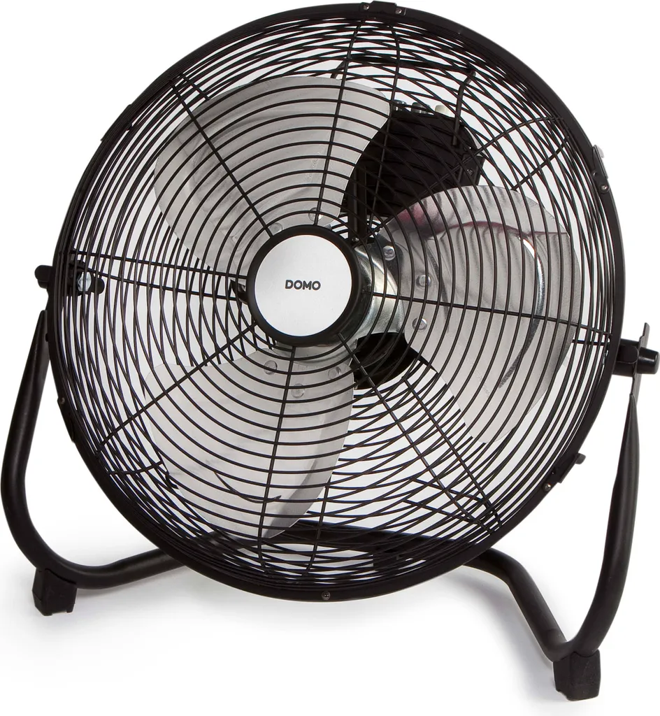 Ventilateur de Sol Inclinable Domo 35cm Noir - Silencieux et Robuste