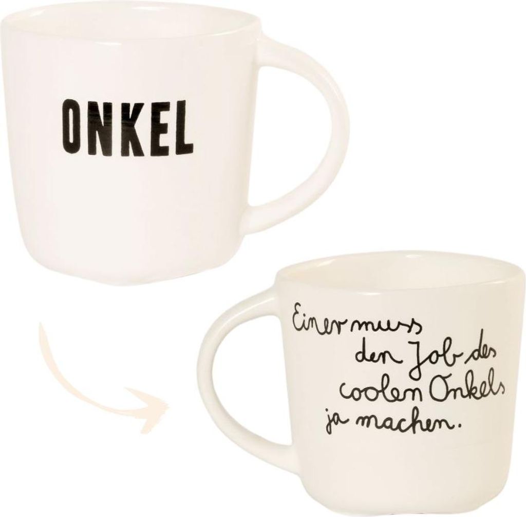 Onkel Tasse aus Porzellan mit Herzboden und Aufschrift Produktbild 