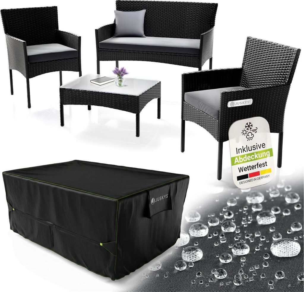 Juskys Polyrattan Gartenmöbel-Set Fort Myers inkl. Produktbild 