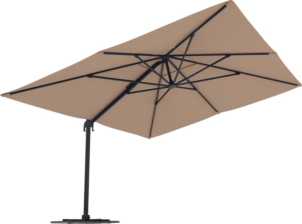 Ampelschirm 4x3m rechteckig Sonnenschirm Terrasse drehbar Produktbild 