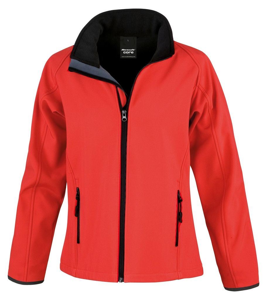 Result Core Herren Sofshell Jacke, bedruckbar RW3697 (L) (Rot/Schwarz)