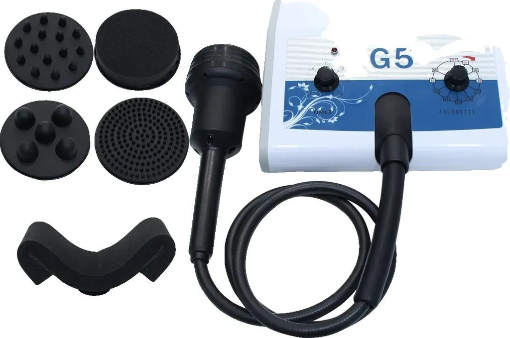 Appareil de massage vibrant ergonomique 5 têtes et intensité variable