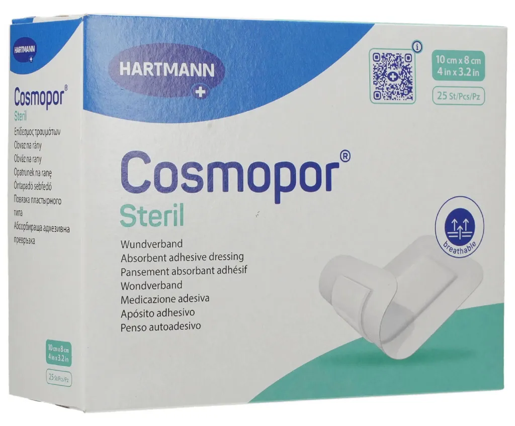Pansement Post-Opératoire Cosmopor Hartmann 10 x 8 cm - Soin après Chirurgie