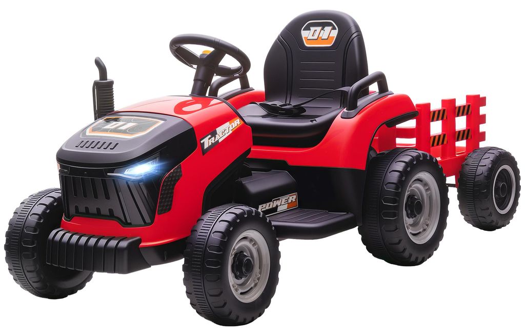 AIYAPLAY Elektrischer Kinder Traktor 3-Gang mit Anhänger, 2 Produktbild 