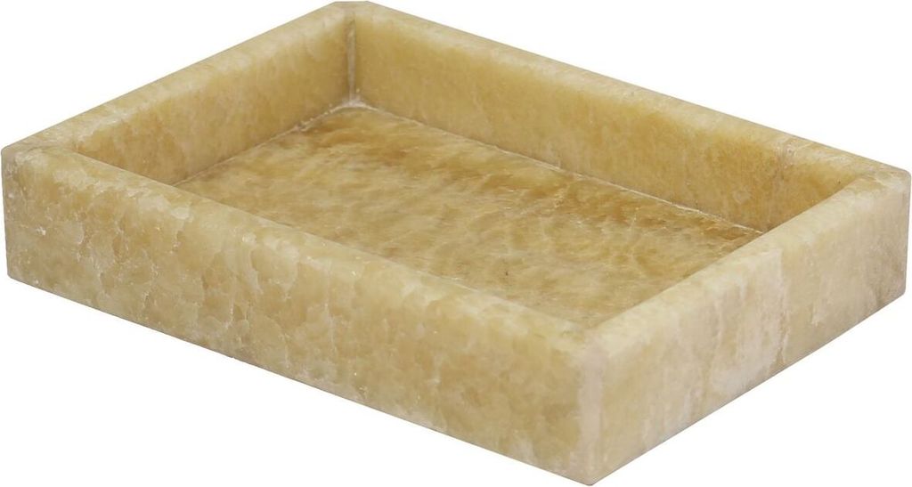 Badezimmergarnitur Seifenschalen Set Seifenspender Onyx Stein Bad Deko Naturstein Steinseifenspender Natur poliert 3er Set Nr. 4