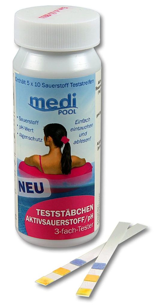 MediPool Sauerstoff/pH-Teststäbchen 50 Stück Produktbild 