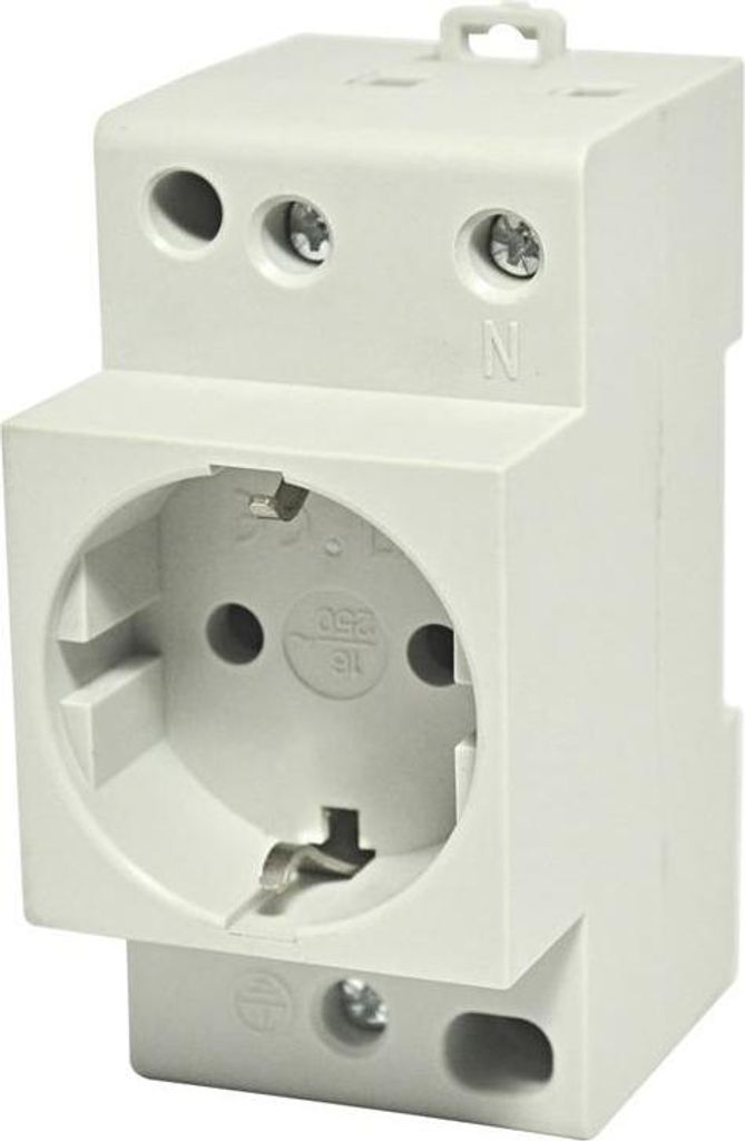 Schuko Steckdose Hutschiene 230V 16A Einbausteckdose für Verteiler Schaltschrank