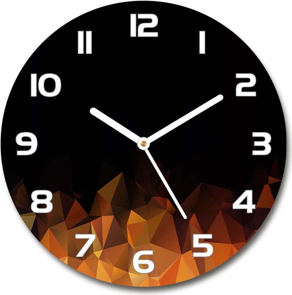 Wanduhr aus Glas 30fi Glasbild Glasuhr Gehärtetes Glas - weisse-zeiger - Abstraction