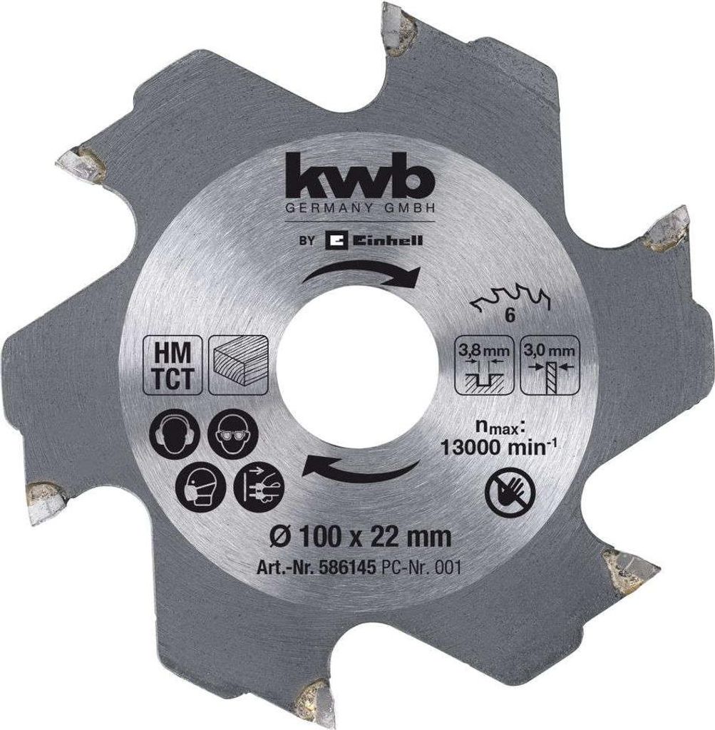 Lame pour fraiseuse à lamelle 100x22x3,8 mm 6 dents Image du produit 