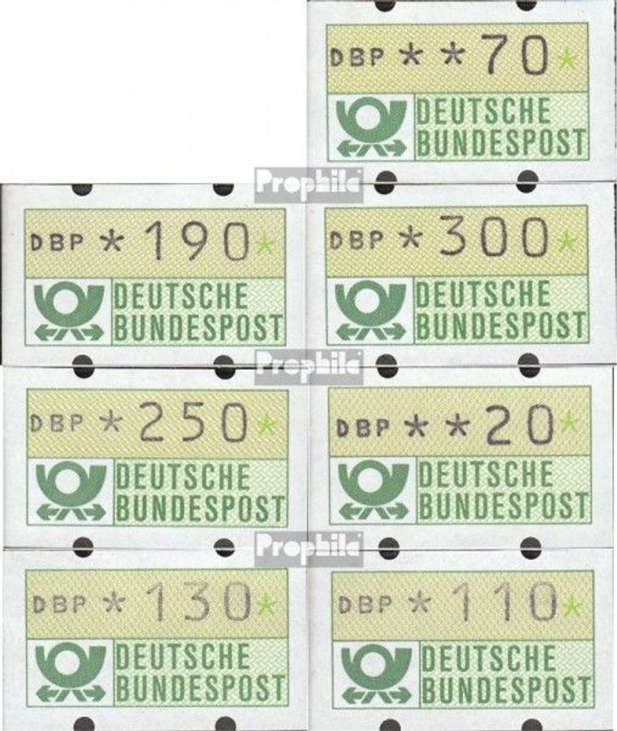 Briefmarken BRD (BR.Deutschland) 1981 Mi ATM1, Satz 2 Produktbild 