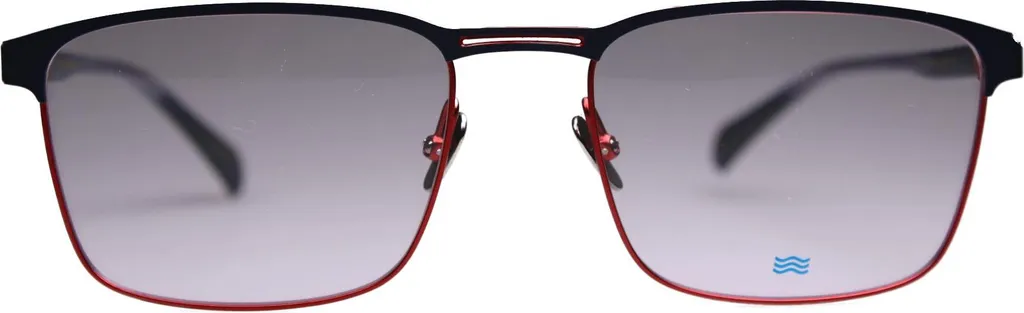 Lunettes Jisco Rui RDGY : Monture Optique Design Rouge et Gris Anthracite
