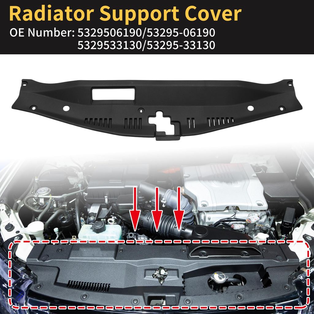 Kühlerabdeckung für Toyota Camry 2018-2024 Frontobere Kühlergrillabdeckung Nr.5329506190/53295-06190/5329533130/53295-33130 ABS Schwarz